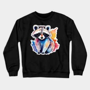 Raccoon Watercolor Crewneck Sweatshirt